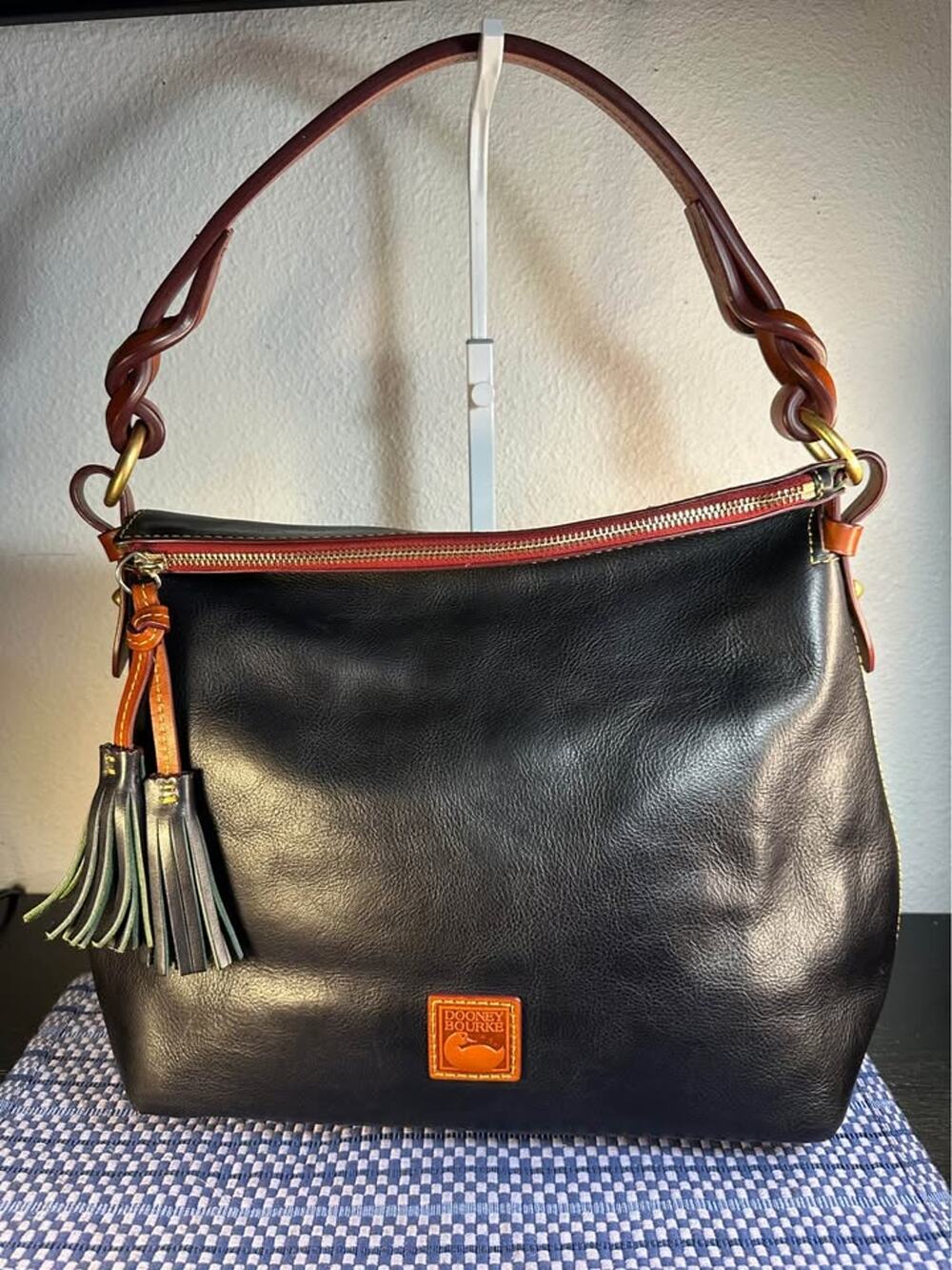 Dooney & Bourke Florentine Twist Strap Hobo - Black